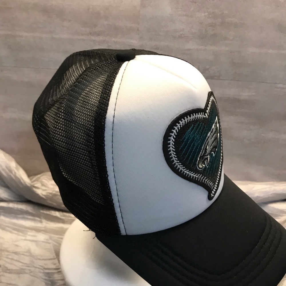 Heart Patch Trucker Hat With Eagle Design - image 3